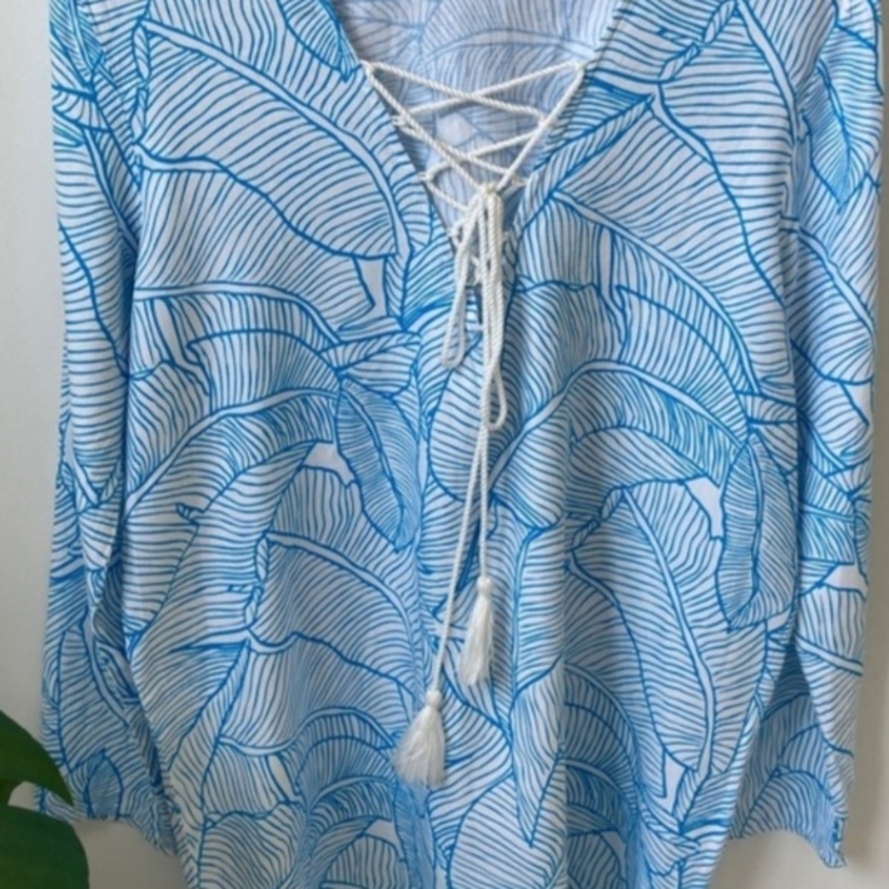 Charlie Holiday Banana Leaf Print Tunic